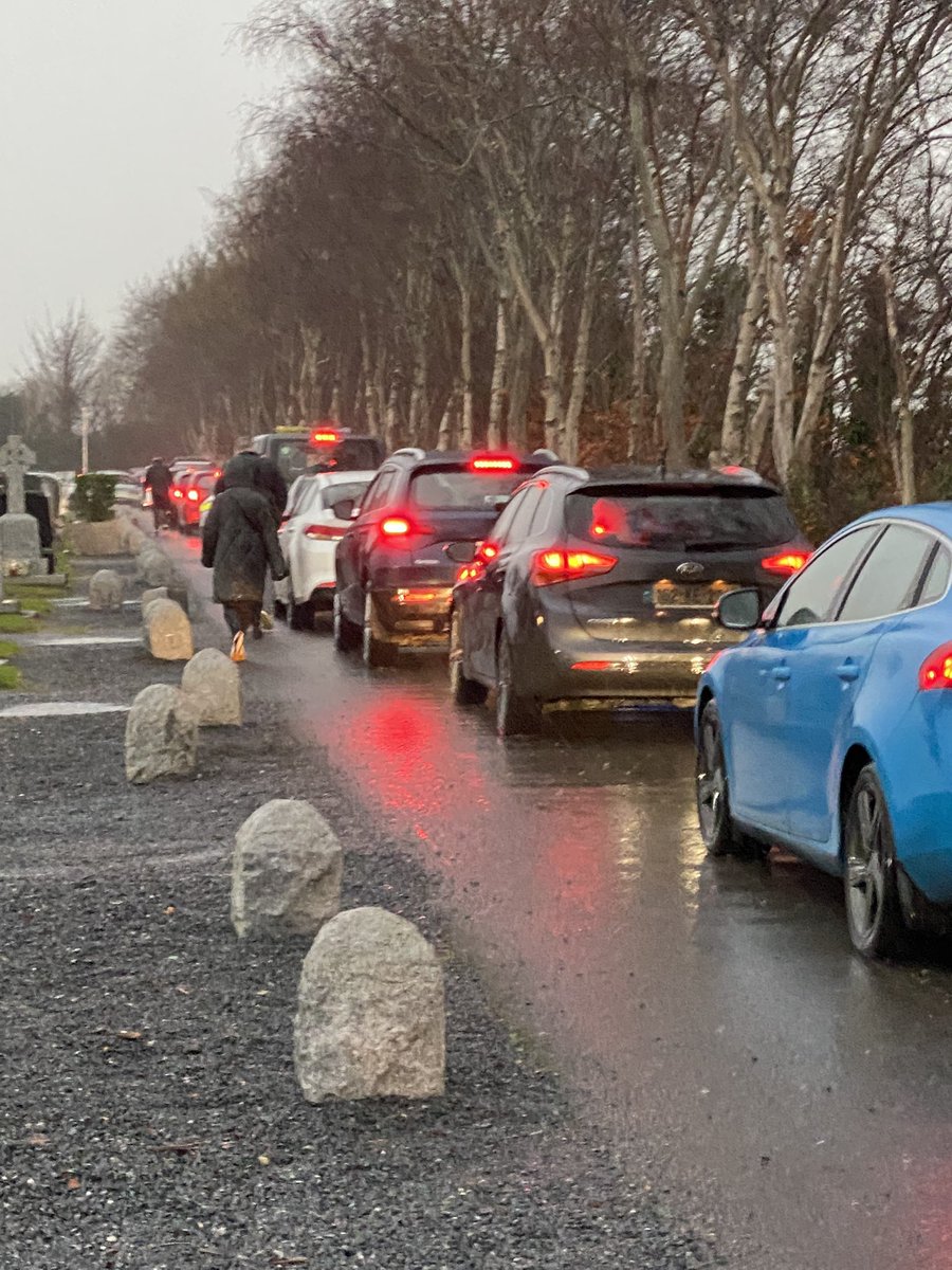d5blockers's tweet photo. Drive through grieving, rat-running through aisles to beat traffic queues, beeping horns, pedestrians pushed into puddles &amp; muck, stress of worrying about children being run over instead of remembering loved ones…peak motordom. Looking at you @ExpGlasnevin for allowing this. https://t.co/be8r0ZYNfE