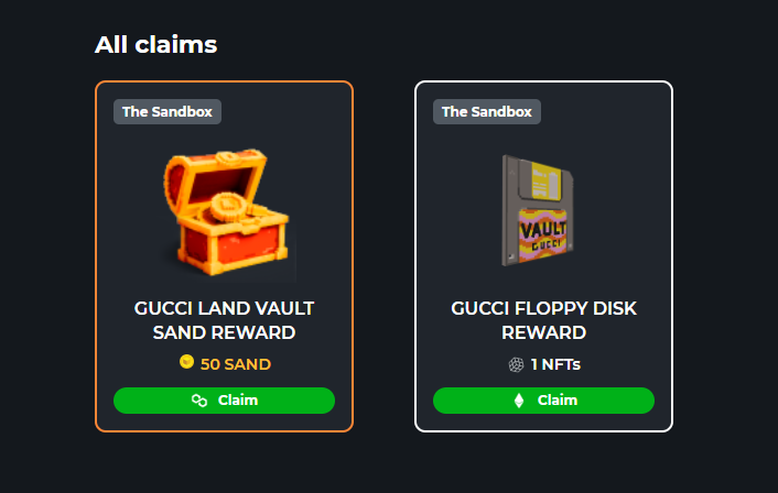 Merry christmas from @TheSandboxGame  and #GucciVault, I claimed 50 Sand and Gucci Vault Floppy Disk!
💰💾🎄🎄🎄🎄🎄🎄🎄🎄🎄🎄🎄