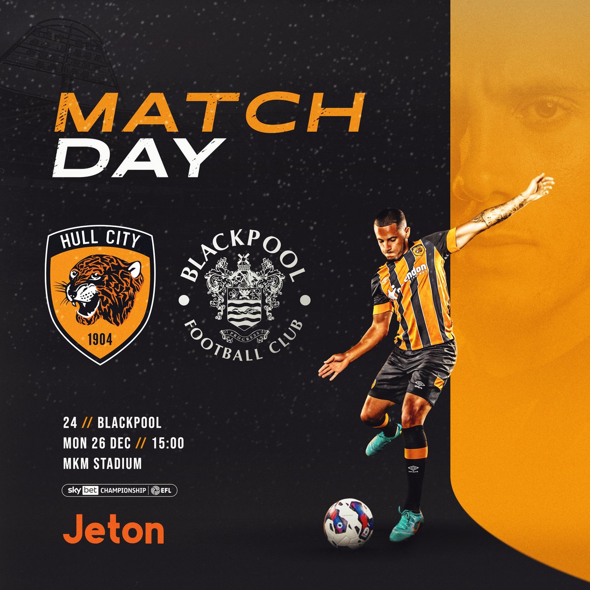 Boxing Day Football! 🥊

🆚 Blackpool
🏟️ MKM Stadium
🏆 <a href="/SkyBetChamp/">Sky Bet Championship</a> 
⌚️ 3pm
#⃣ #HULBPL

#hcafc | <a href="/jetonwallet/">Jeton Wallet</a>