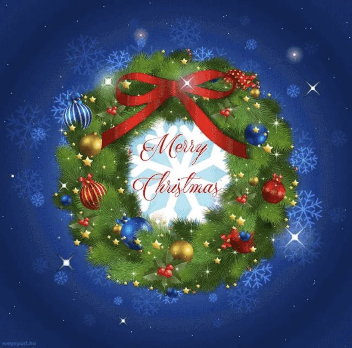 Merry Christmas музыкальная открытка