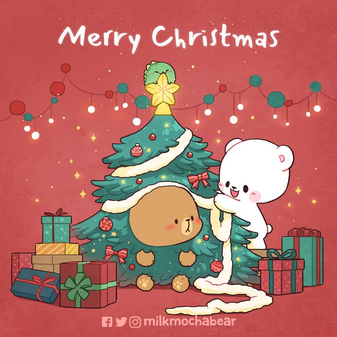 Have a wonderful Christmas everyone~! May your holidays sparkle with joy and happiness! #milkmochabear 