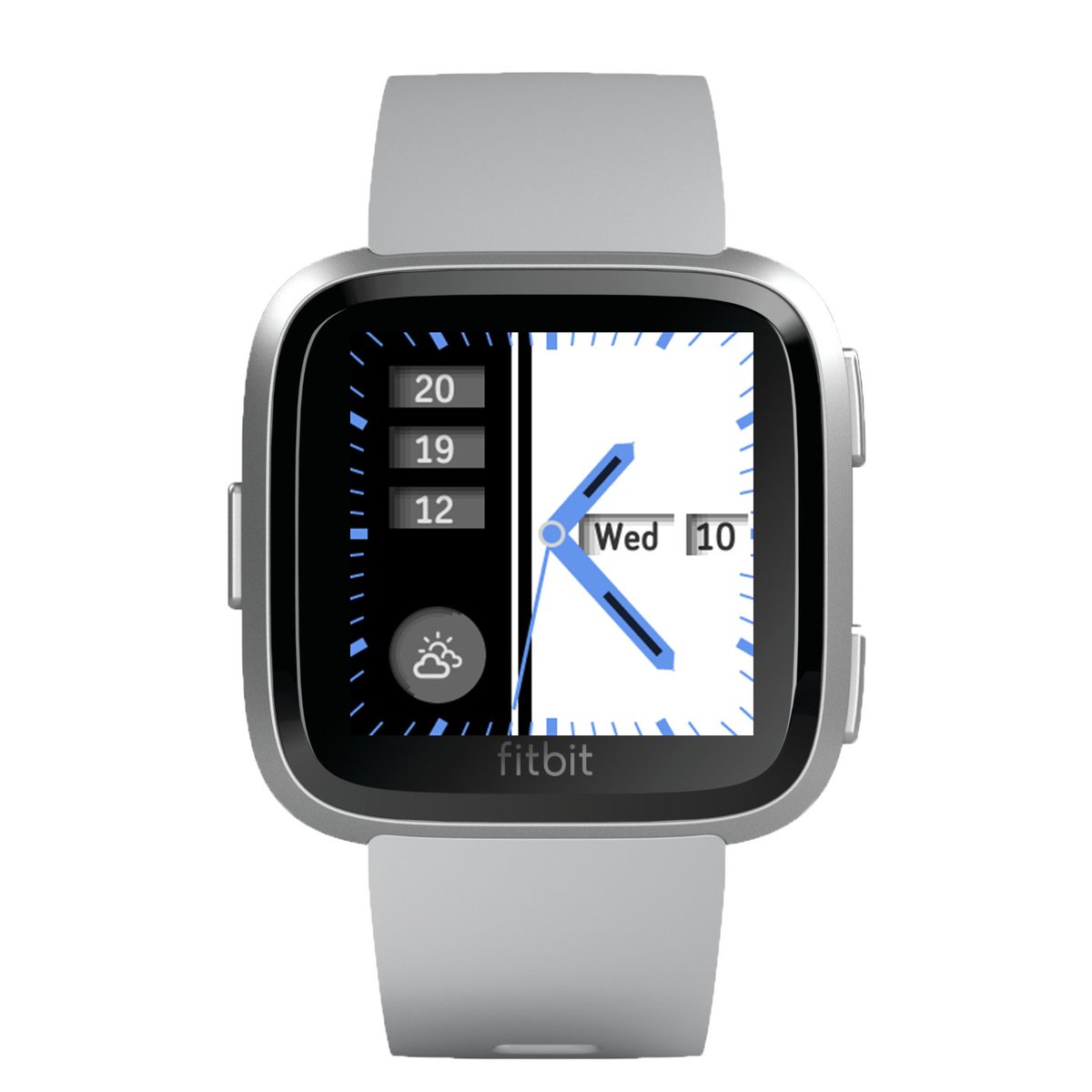 TKCMuzzer's tweet photo. https://t.co/om3FplfT0E has amazing #fitbit #watchfaces. Get to know the Daytona - Weather. The weather forecast in a sporty and modern way..#fitbitversa2 #fitbitversa #fitbitionic #fitness #made4fitbit #clockface #watch #app https://t.co/sAdi23hQe3