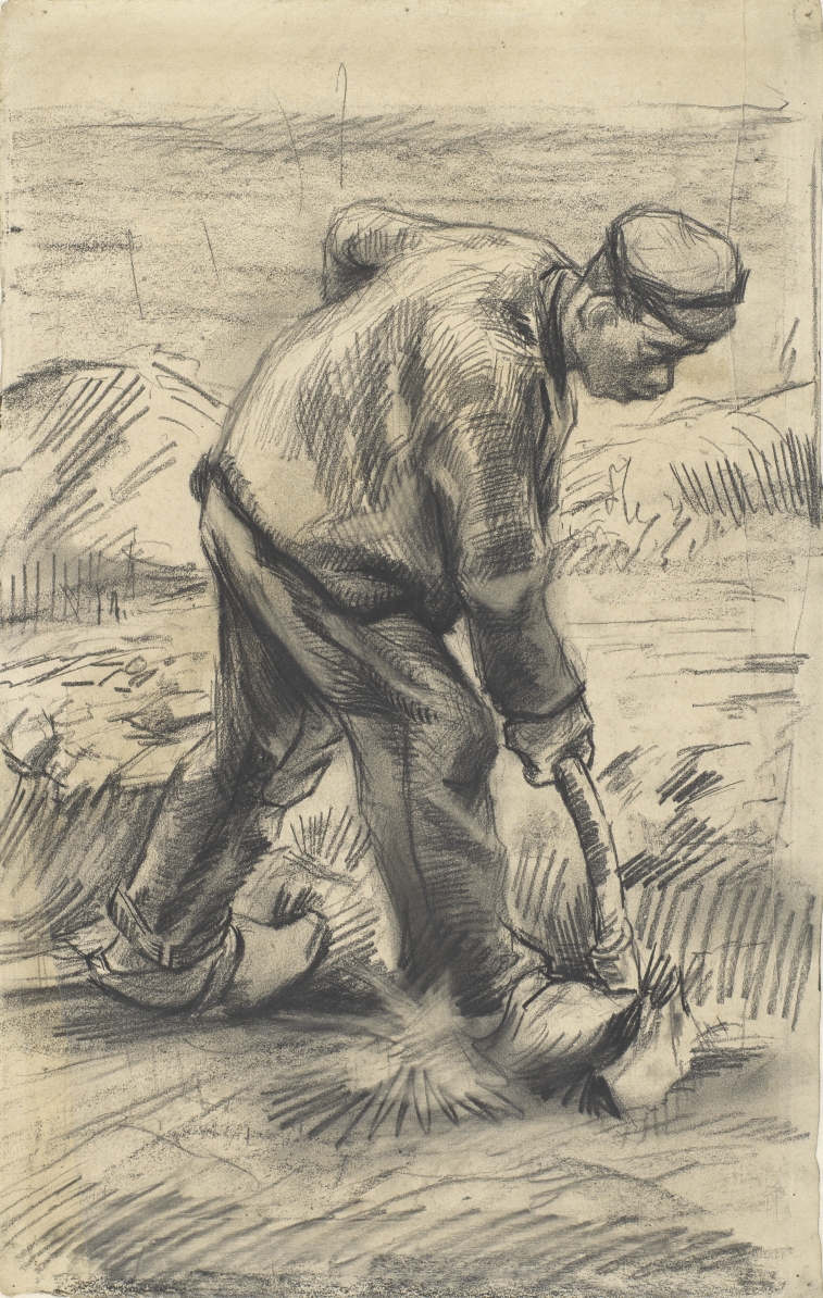vangoghmuseum's tweet image. Vincent believed that faith should not be taught, but that it was based on human feelings. And in particular on the feelings of workers and peasants: people from the so-called ‘lower’ classes. He drew multiple diggers.