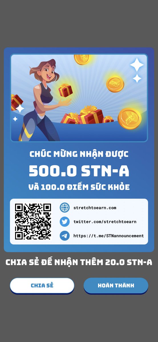 Bvanthanh09's tweet photo. Turn your movements into earnings #STN #StretchtoEarn #SBGroup https://t.co/DEtUkmYFBh