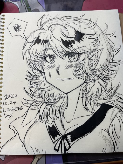 #アナログイラスト 
線画の幅がすごく拡がっていい🙂!!後書いてるのも楽しい 