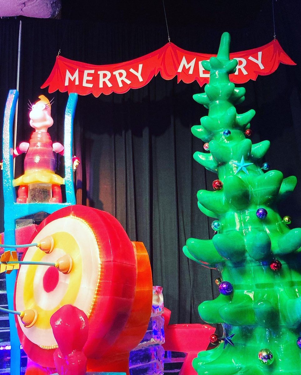 parkchums's tweet photo. We went to Gaylord Palms to check out Ice! 🥶 The theme was the Grinch. 🎄 It was freezing cold even in the bulky parkas but it was amazing to check out these ice sculptures. 🧊 Link to video: https://t.co/IbiTgvkPin. 😉 #christmas #vlog #christmas #holidays #celebrate #drsuess https://t.co/zCPO6N1l1R