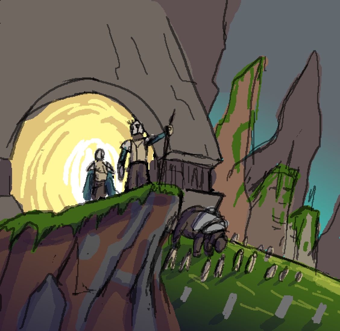 Felipe_Porcel01's tweet photo. Process for a pixelart piece I worked on. Concept art, sketch and final pixel-art. #pixelart https://t.co/Q7zA4bE0h8