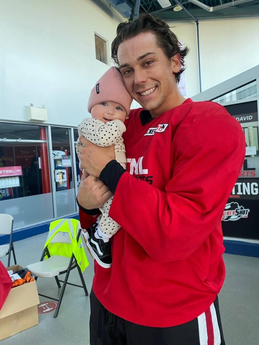 Washington Capitals forward made his 18-month-old daughter Weslie, a book called “Daddy Goes to Work” to explain to her that dad is a full-time NHL player, which means lots of travelling and time away from the family.