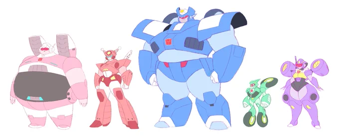 Autobot special forces team is complete!What started from just round Arcee turned into an exploration of how far I could diversify female TF body types (also to take a short break from commissions). I'm really proud of how every member turned out!#Transformers #Maccadam 