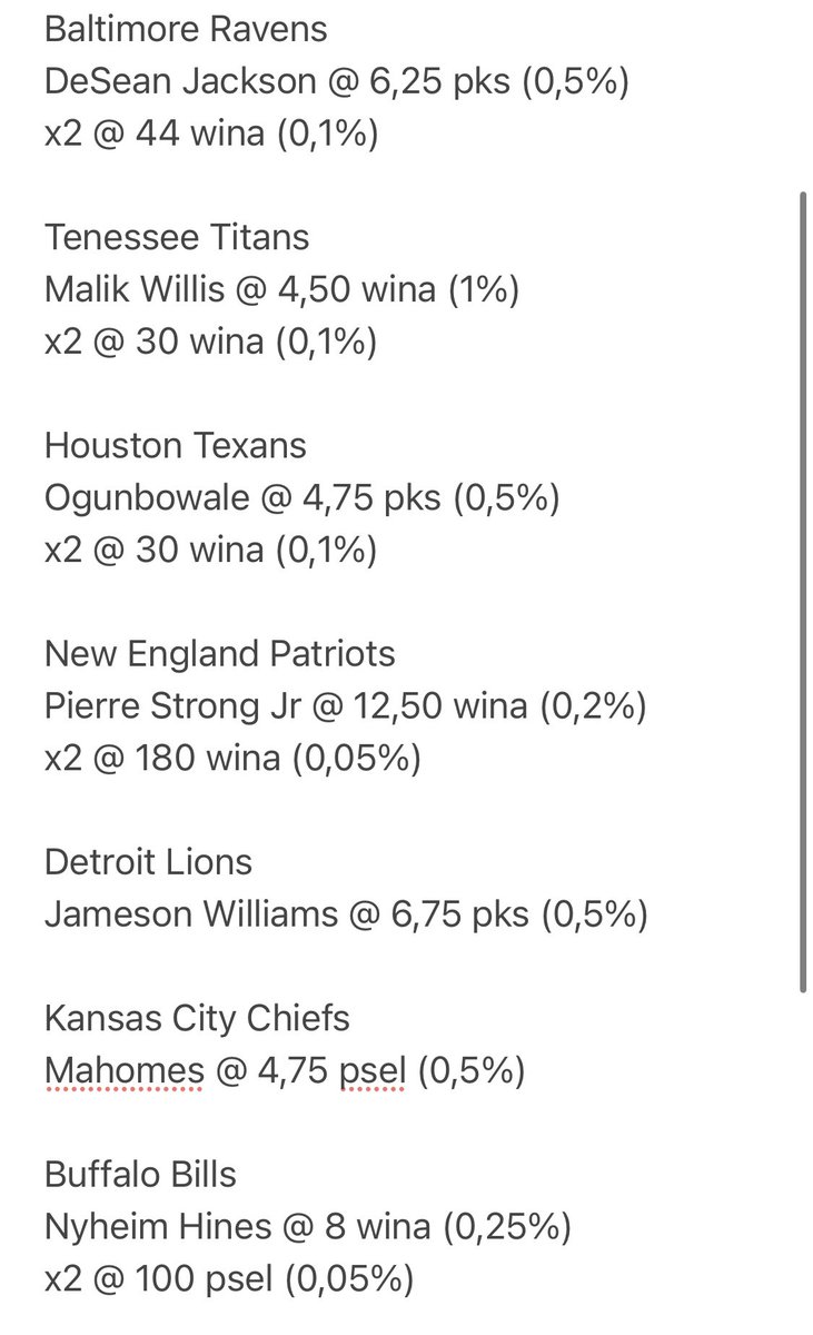PronosTali's tweet photo. #NFL 🏈 #CrazyChristmas 🎅🏻

➖Bets listés par ordre de préférence
➖Pas de confiance que du Fun
➖Merci à @WaickDiTeacha &amp; @TokuGawaTwins pour la contribution ❤️
➖Modérez vos mises 🙏🏻
➖Passez un merveilleux Noël et prenez soin de vous la Team 🧡 Merci bcp pour votre soutien 🧡 https://t.co/HlO0b60gTq