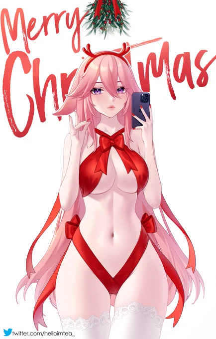 Merry Christmas! Are you ready to unwrap you gift? #GenshinImpact #原神 #yaemiko 