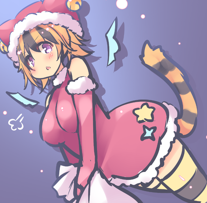 もうしわけ程度のとら娘サンタちゃん🎄 