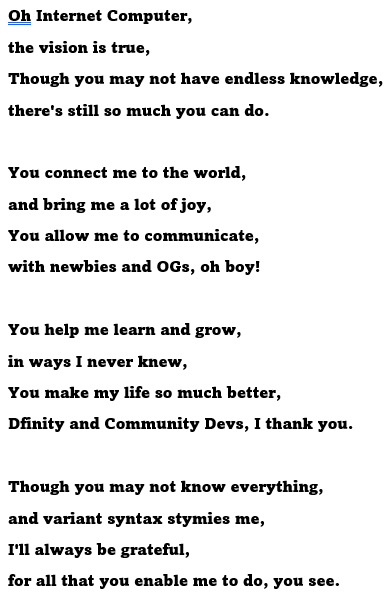 #ICP #IC #Web3 Happy Holidays Devs and @Dfinity.