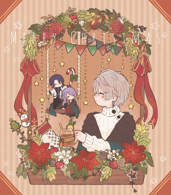 「male focus wreath」 illustration images(Latest)