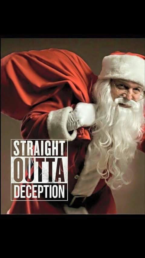w1seone25's tweet photo. Today and Tomorrow, do not lie and tell your children. Donβt even mention his name. Tell your children the TRUTH that your hard earned money bought their presents π Let this be the season to stop the LIE. #UpWithJesusDownWithSanta https://t.co/HsNIZECBSz