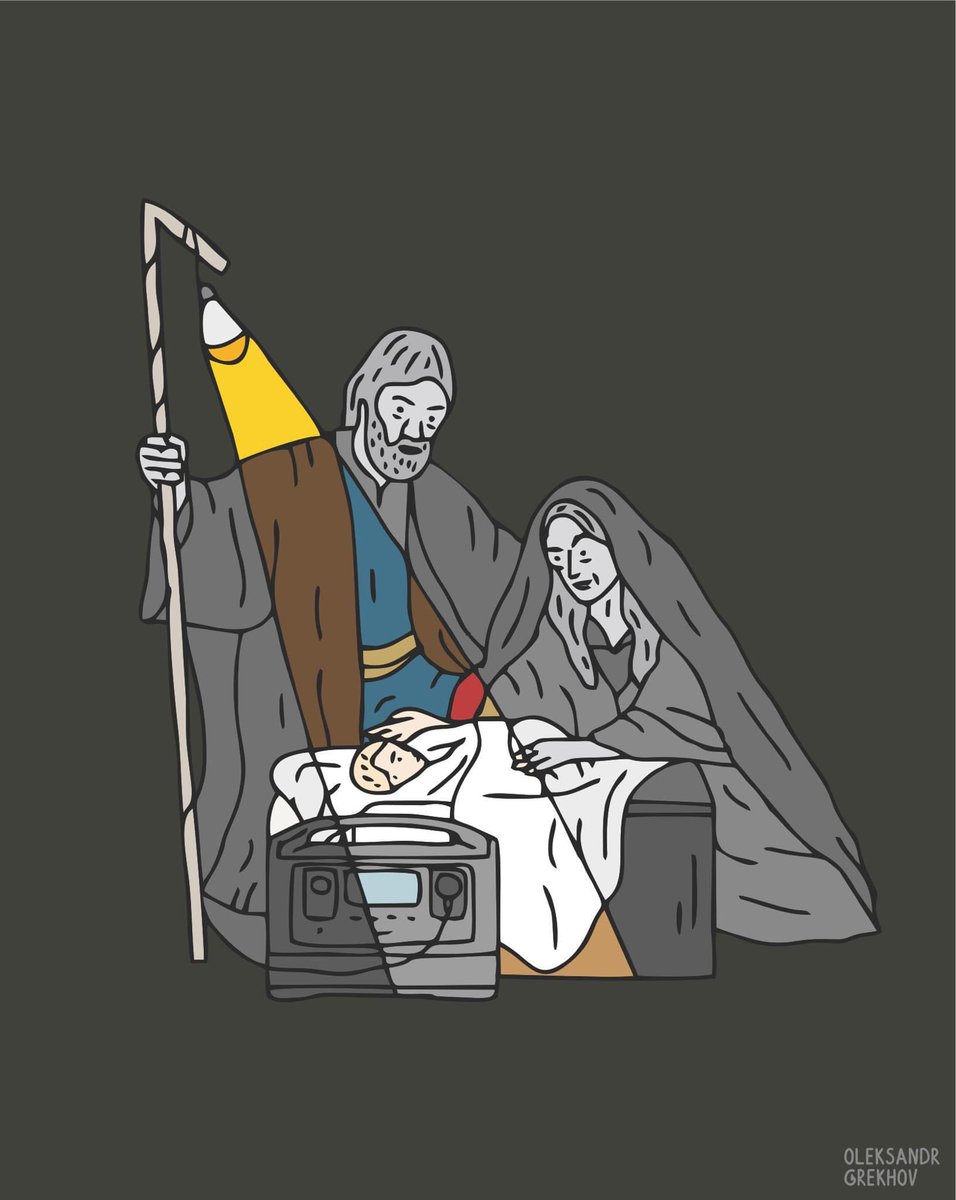 Light and hope will prevail even without electricity. 

Merry Christmas 🎄 &amp; #StandWithUkraine

Art by <a href="/grekhov/">київський тремпель імені Тараса Шевченка</a>