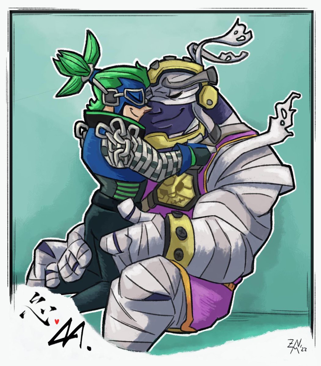 NMZuka's tweet photo. Kept forgetting to share these here!
These were the pieces I did for an art trade with Rozhok of @cute_apaw of their ships~
Was fun to draw them heh thanks for doing a trade with me 💜
#ARMSNice #MumJara #SpringSpring (idk what the spring x tron ship should be called) https://t.co/tbHF8GIr8n
