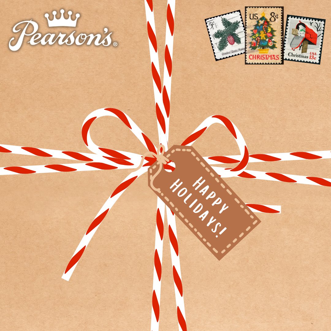 From all of us at Pearson's Candy Company, we hope you have a very happy holidays! 🌲 #HappyHolidays #Holidays #HolidayLove #ThankYou #WeLoveYou #PearsonsCandy #PearsonsCandyCompany