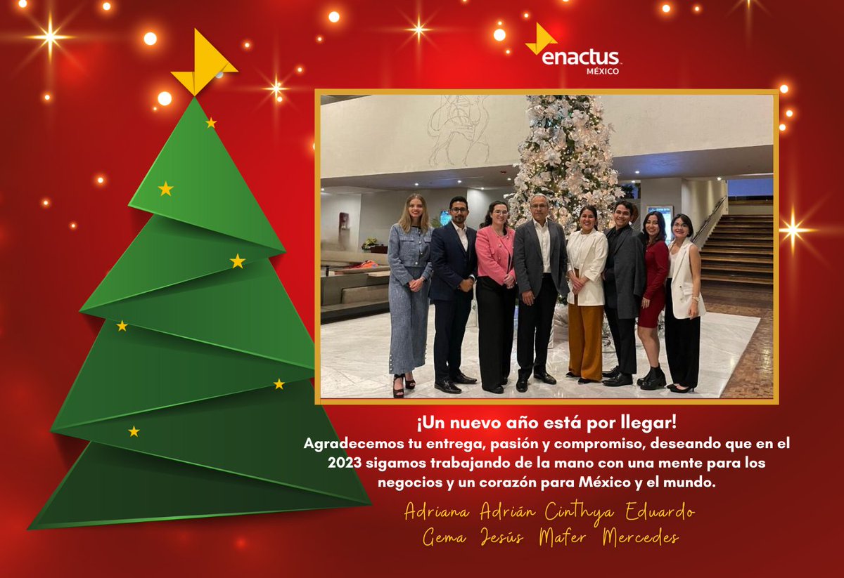De parte de la familia #EnactusMx deseamos que tengas un maravilloso cierre de año🎊