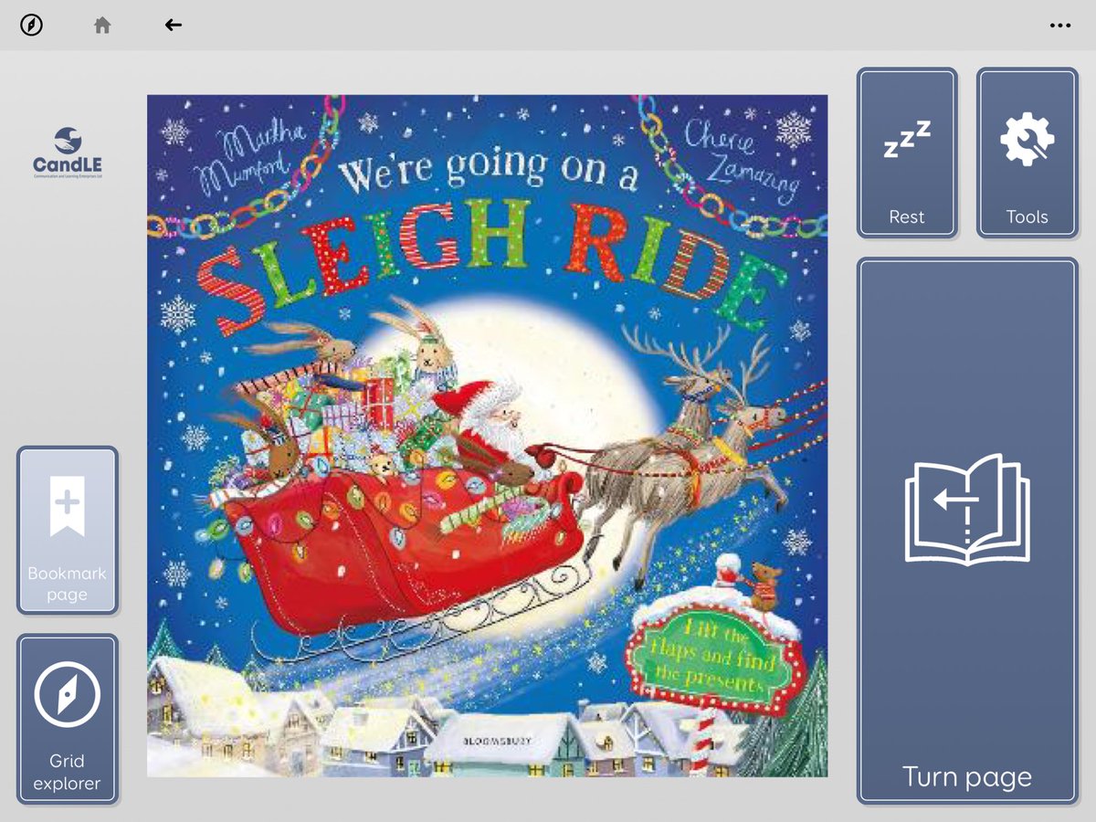 Fun free downloads from <a href="/CandleAAC/">CandLE AAC</a> for use in Grid for iPad or Grid 3 (on a Windows device) by <a href="/ThinkSmartbox/">Smartbox</a> . My favorite one is the We’re Going on A Sleigh Ride flap book 📕. candleaac.com/2022/12/21/fre…