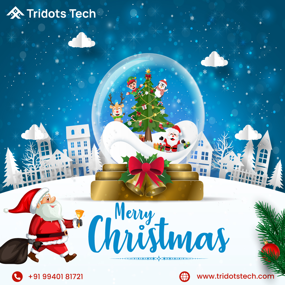 Tridots_tech's tweet image. Tridots Tech wishes you a very Happy Christmas  May your Christmas be warm, joyous, and full of festivities for you as well as your family. 

Call us @ +91 99401 81721
Visit our website: tridotstech.com

#MerryChristmas  #Christmas2022 #ChristmasWishes