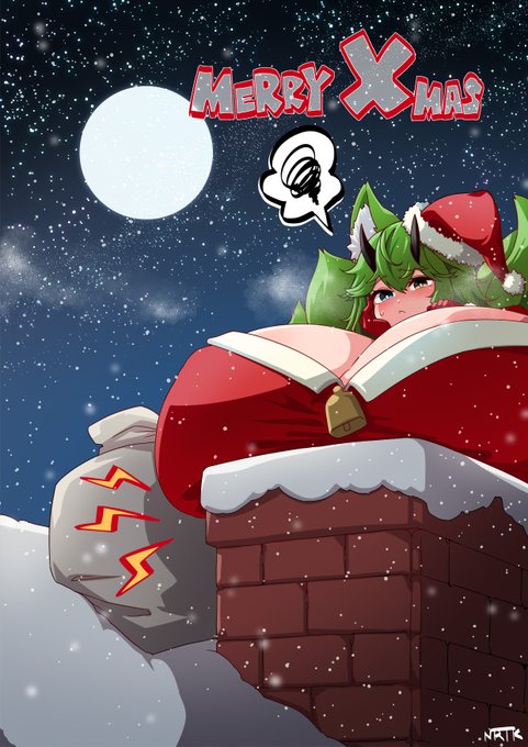 さっき納品したおっぱいがつかえるサンタつつねちゃん https://t.co/fms3OeU80h #Skeb 