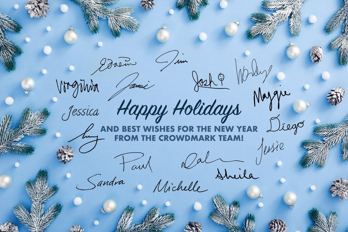 From the entire team at Crowdmark, we wish you and your loved ones a wonderful holiday season and a New Year filled with prosperity, health and happiness.