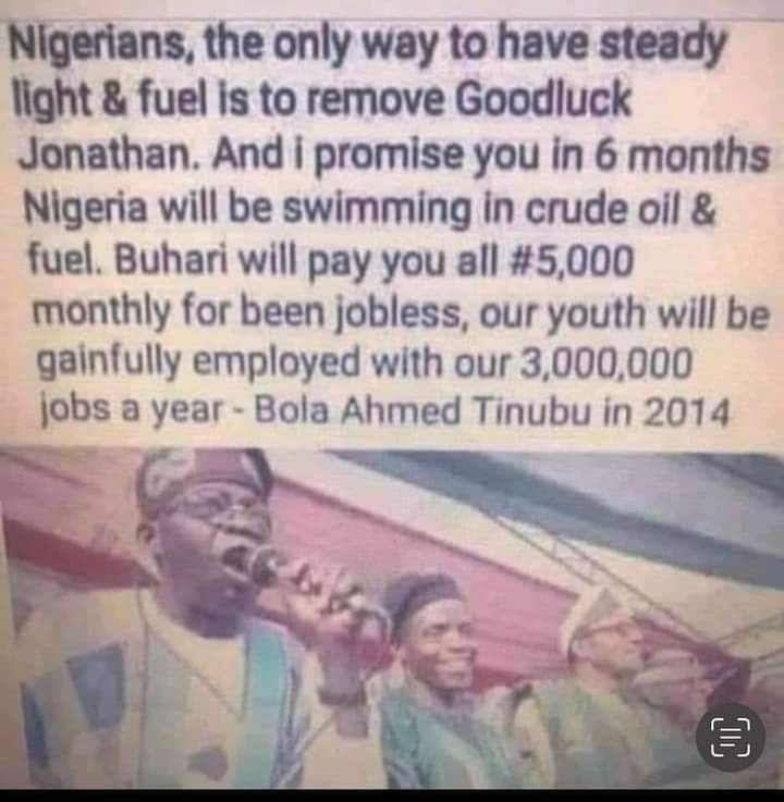 You can't deceived Nigerians again. All Promised Cancelled (APC) Thieves.