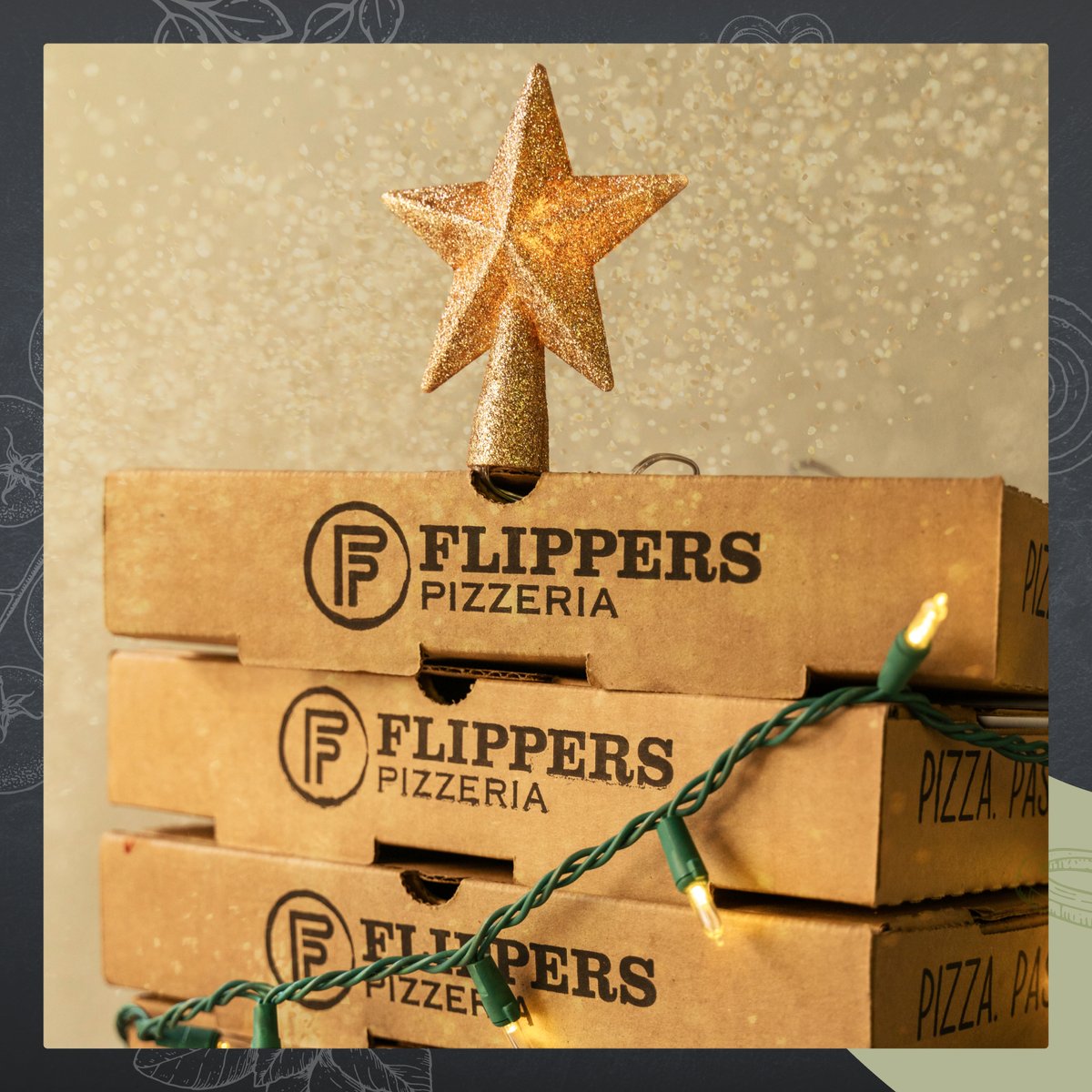 Merry Christmas Eve! Make sure to leave out extra pizza slices out tonight for Santa – we’ve heard they’re his favorite.
