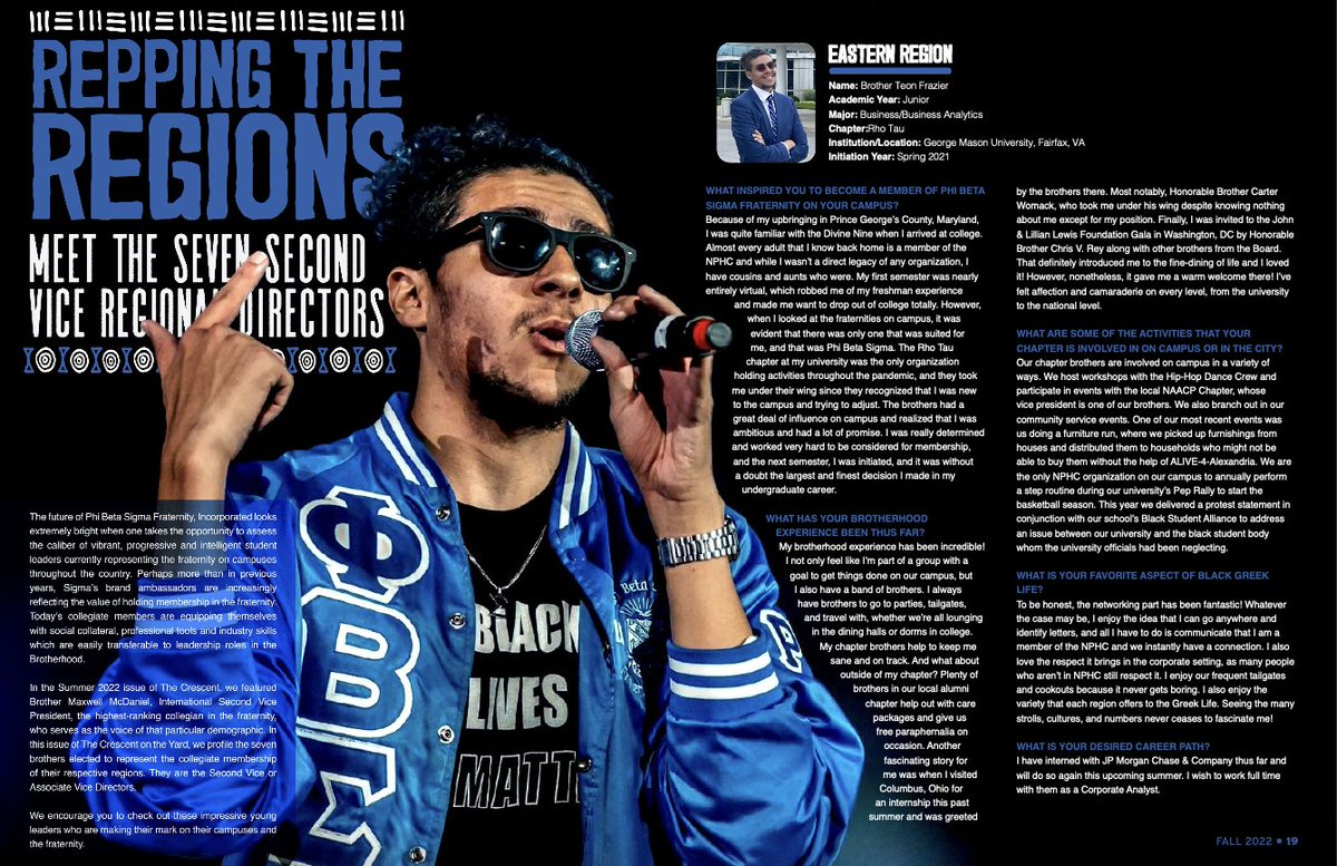 pbsthesigmalife's tweet image. REPPING OUR REGIONS! Meet the 7 Second Vice Regional Directors in our latest Crescent On The Yard Magazine. Download the magazine using the link in the Bio.

#TheSigmaLife #pbs1914 #Sigma108