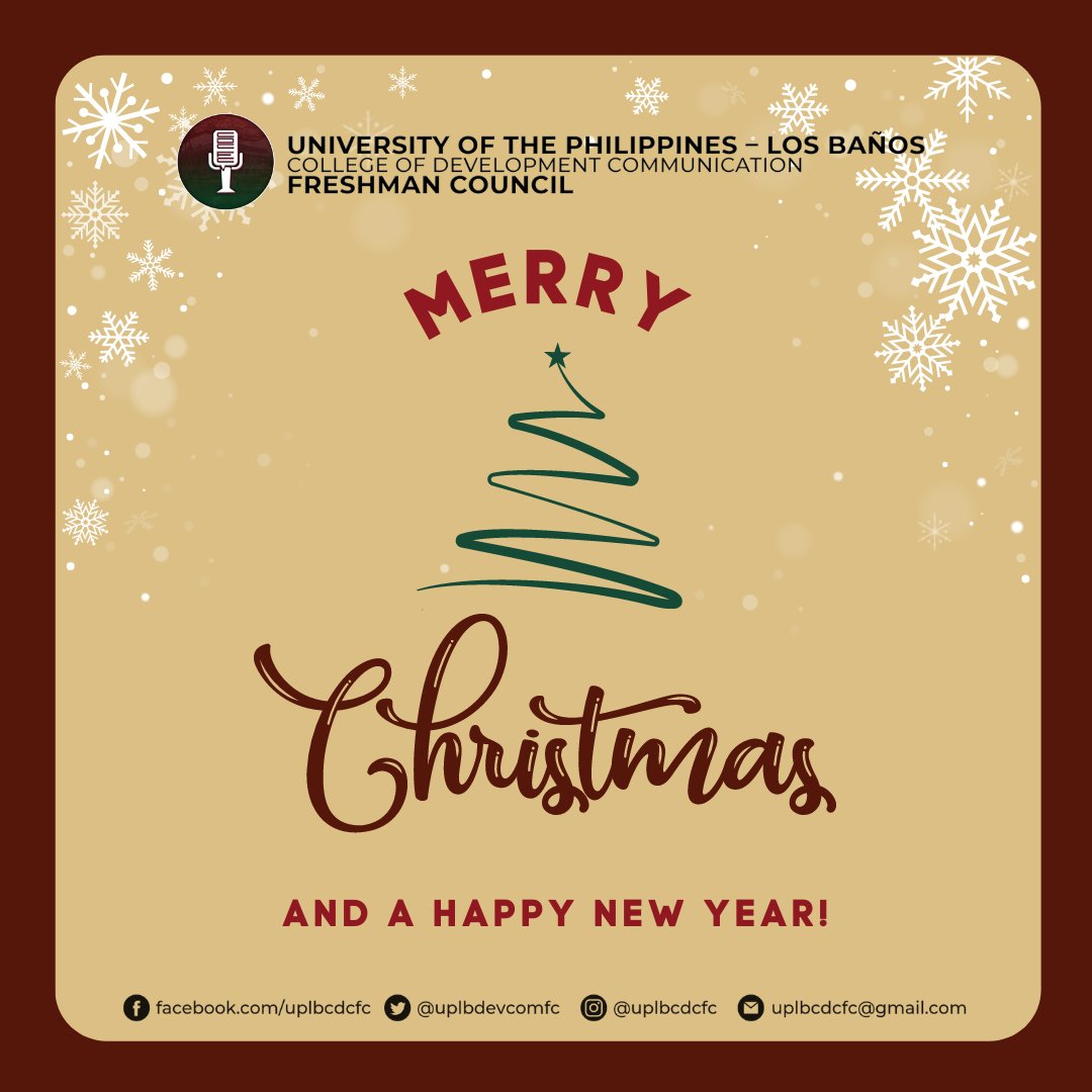 uplbdevcomfc's tweet photo. We, the CDC FC, hope this holiday season will give you a chance to unwind and recharge because you all deserve it! Happy holidays, FSTs! ❤️💚🤍

#CDCFC22 https://t.co/8gy4lQnCvU