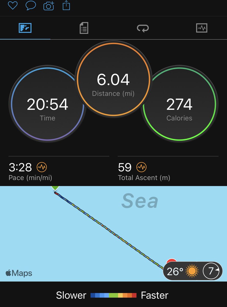 Turns out running on a moving boat is great for breaking PBs