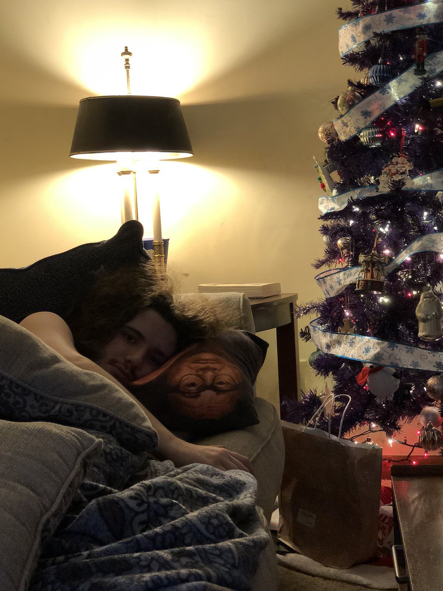 Gidge's tweet photo. Christmas Eve snuggling @DannyDeVito - as it was meant to be https://t.co/PYH9Tfppmm