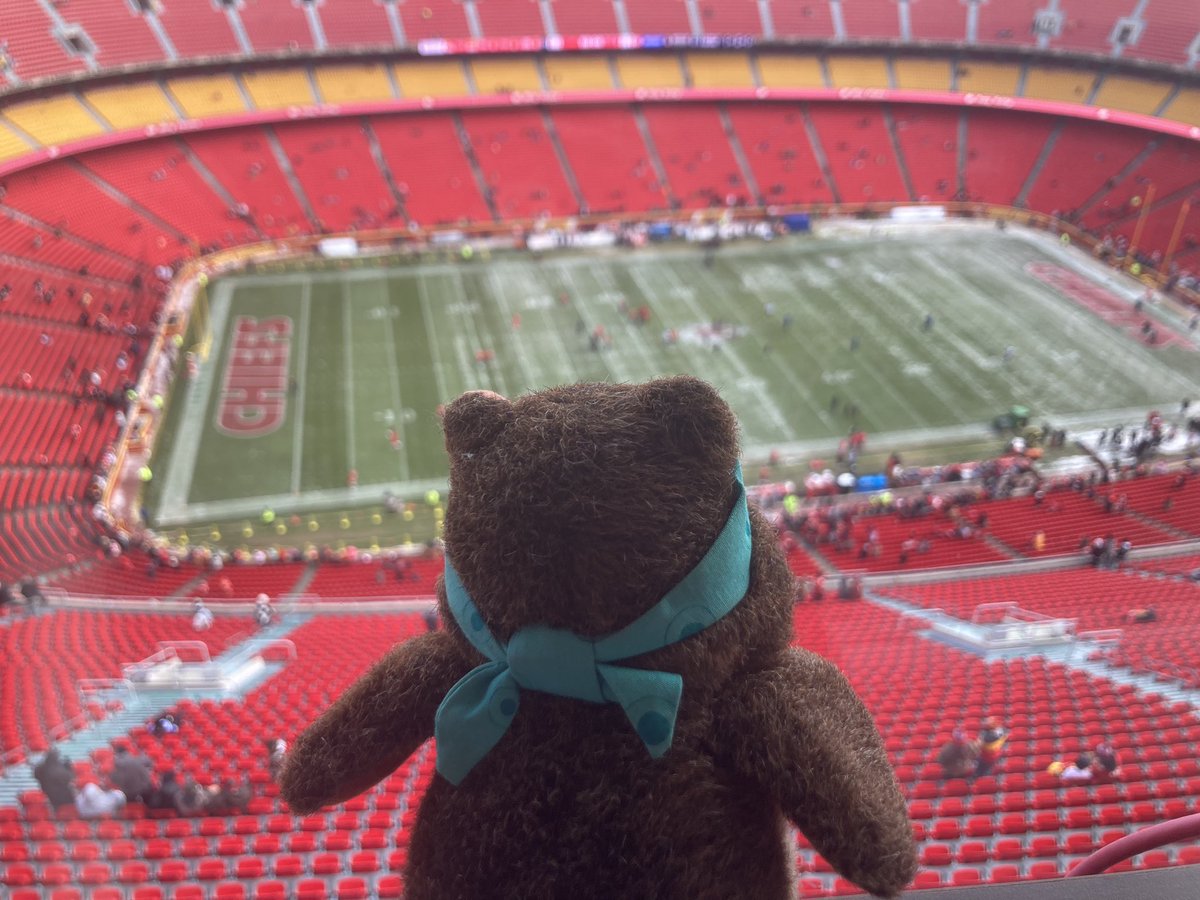todpalmer's tweet photo. We’ll, we made it despite the obnoxious temperatures. Frieda got her first look at GEHA Field at Arrowhead Stadium inside and out!

#tobiasreisegehtweiter #friedaontour #germanseahawkers https://t.co/URV5oNVr18