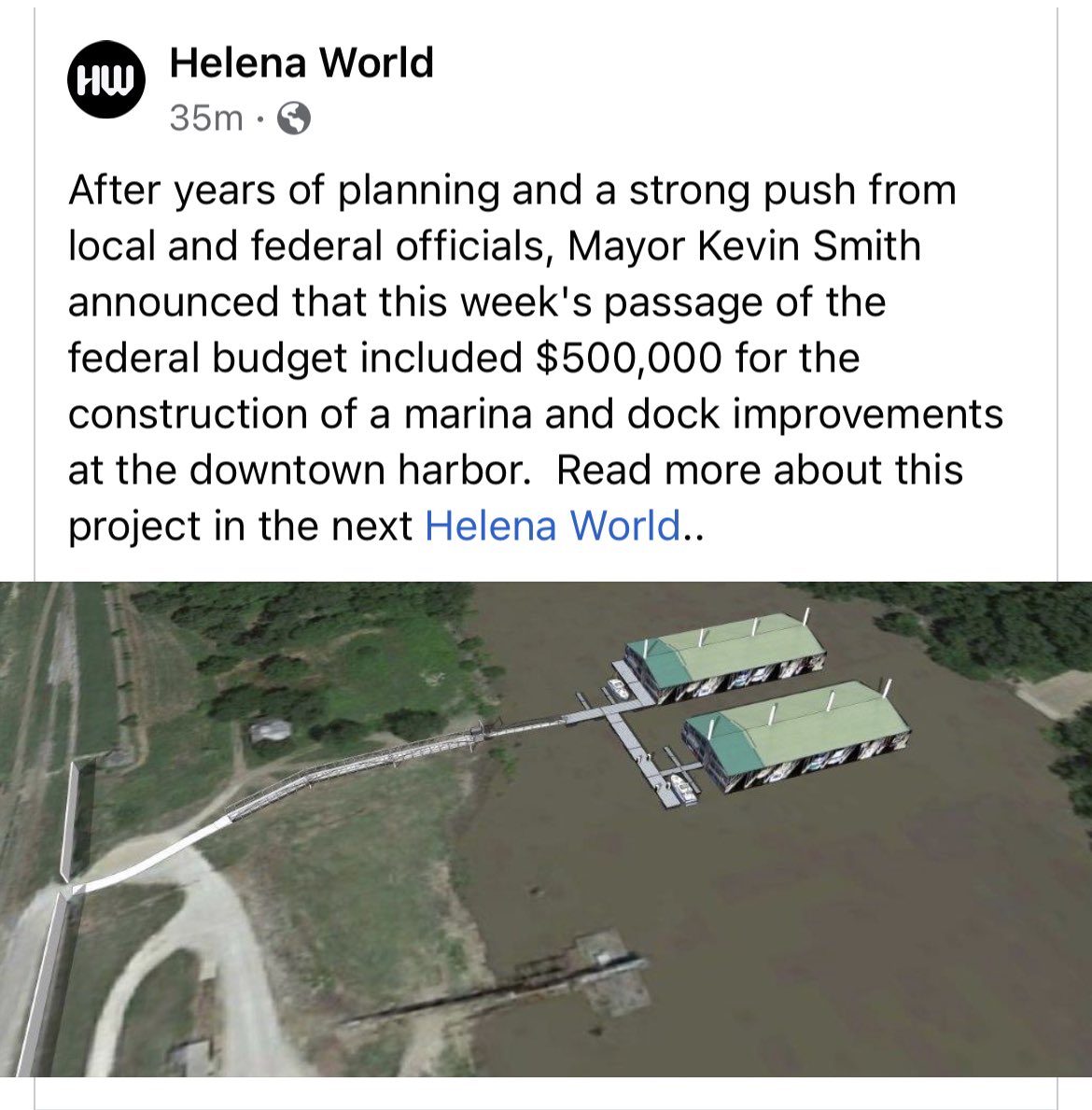 The first Marina here since the 1970s! TY Senator John Boozman and staff!