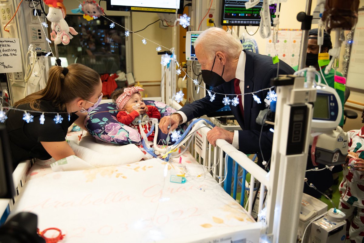 Children's National Hospital ๐ฅ (@childrensnatl) on Twitter photo This Virginia family broke out the holiday PJs for the VIPs. <a href="/POTUS/">President Donald J. Trump</a> Joe Biden & <a href="/FLOTUS/">First Lady Melania Trump</a> Jill Biden visited with the Casbon family in our Cardiac Intensive Care Unit. 10-month-old Bella has been here her entire life but her care team is working hard to get her back home soon โค๏ธ This Virginia family broke out the holiday PJs for the VIPs. <a href="/POTUS/">President Donald J. Trump</a> Joe Biden & <a href="/FLOTUS/">First Lady Melania Trump</a> Jill Biden visited with the Casbon family in our Cardiac Intensive Care Unit. 10-month-old Bella has been here her entire life but her care team is working hard to get her back home soon โค๏ธ