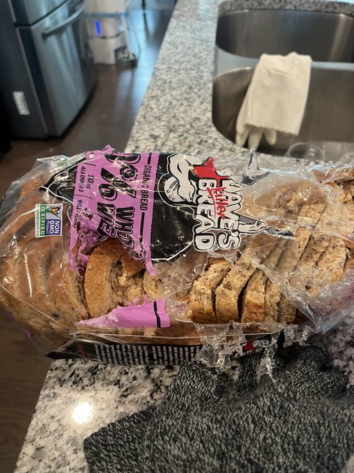 This crimes of the future ass cat just ate our fucking Christmas breakfast bread. Like straight through
