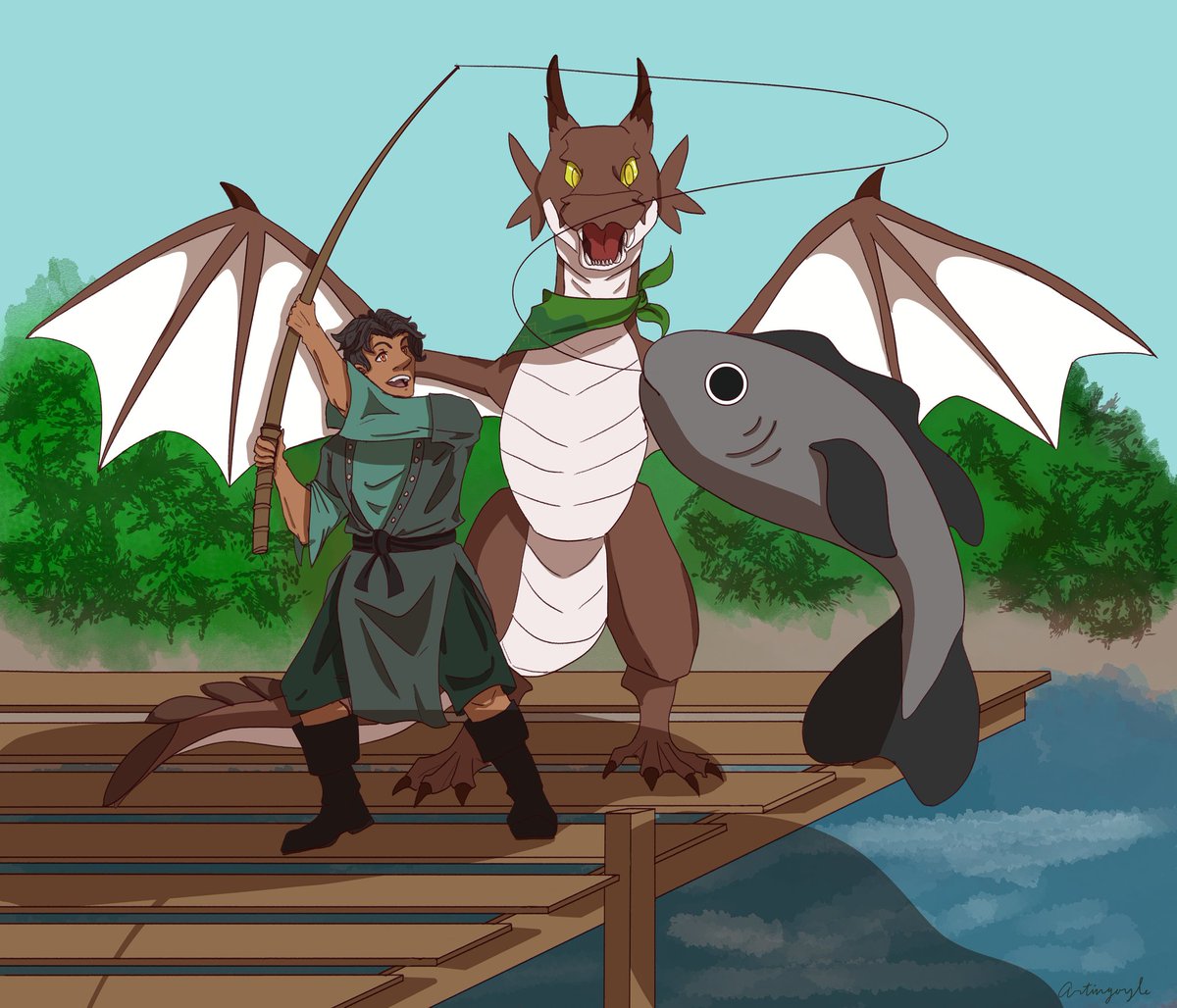 artingoyle's tweet image. My #secretanna gift for Spaghetti (I don't know their Twitter) hosted by @fecompendium ! It was lots of fun to draw 😀