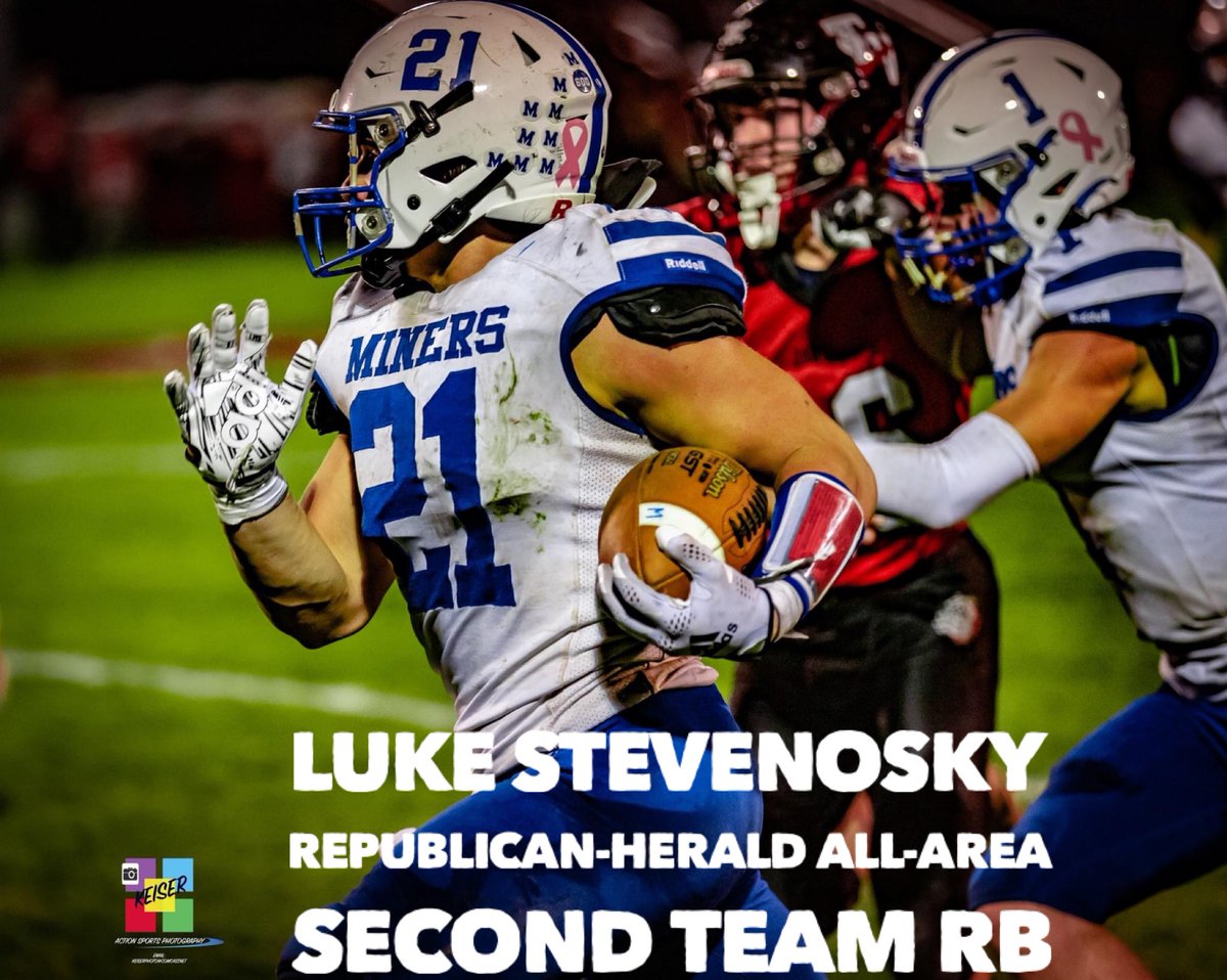 Congratulations to our players selected to the Republican-Herald All-Area teams!

Brock Polinsky - 1st Team DB
Luke Stevenosky - 2nd Team RB
James Dube - HM LB
Cade Schultz - HM OL
Dante Carr - HM QB

republicanherald.com/sports/hs-foot…