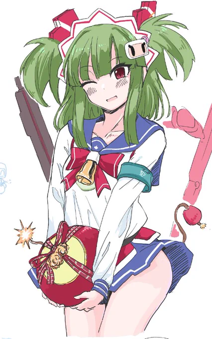 絵チャのツガルと紗江ちゃんでした。クリスマスなので 