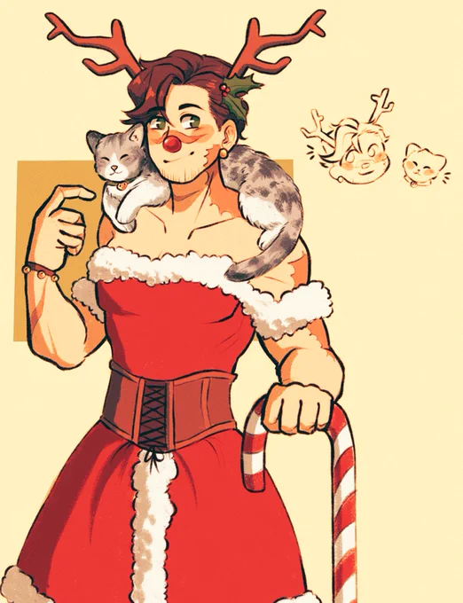 reindeer scar + jellie from a tumblr request #goodtimeswithscarfanart 