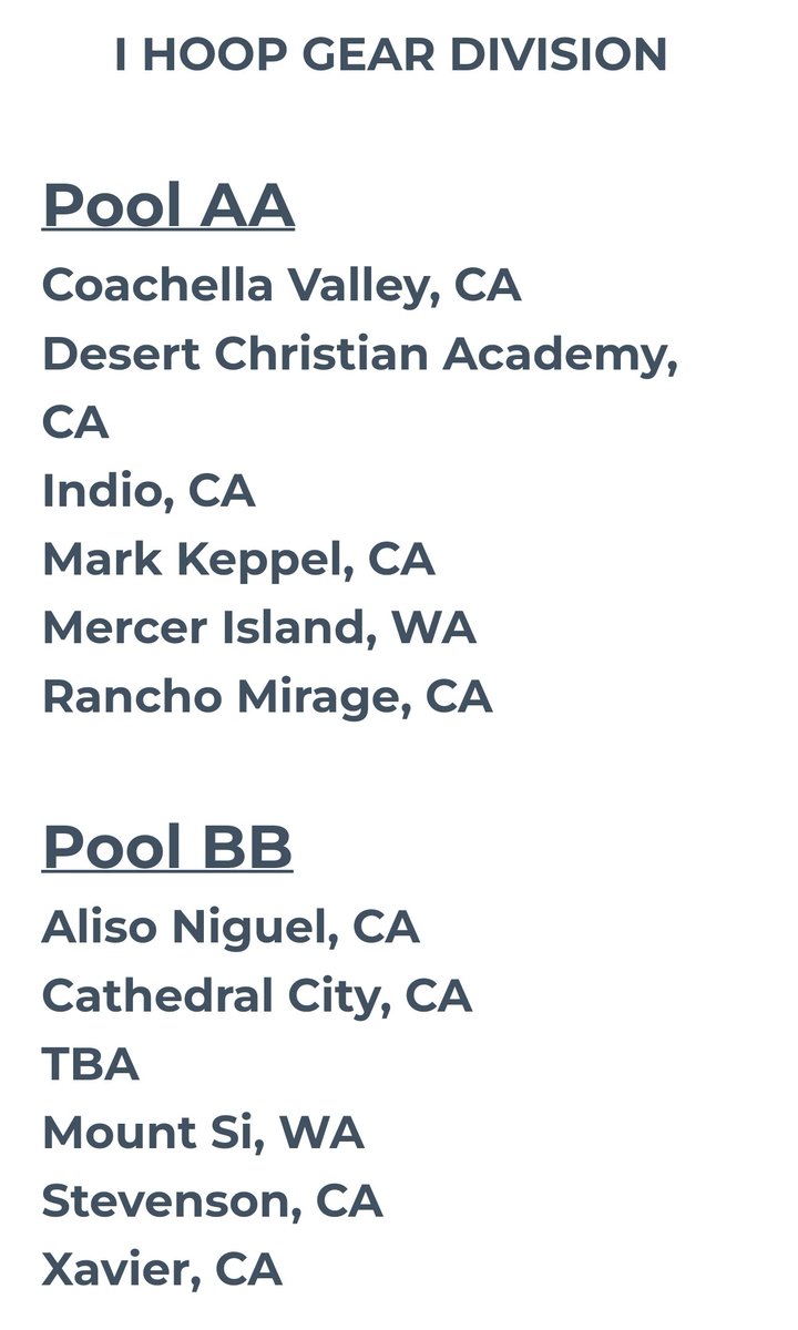🏀GB: Desert Holiday Classic hosted by Coach Hanmer &amp; <a href="/rmrattlershoop/">RMRattlers</a> + <a href="/PSBasketball1/">Chris Howard</a>
Cathrdral City &amp; Indio
I Hoop Gear Division. Girls
desertholidayclassic.com/completeschedu…