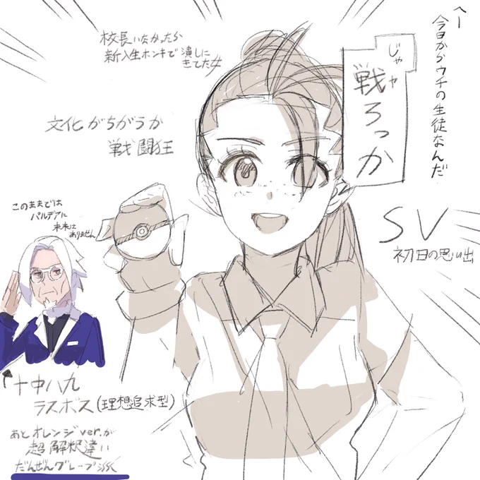 ポケモンSV初日だいたいこんな印象だったよ絵
ネモはチャンピオン戦後絶対乱入してくると思う 