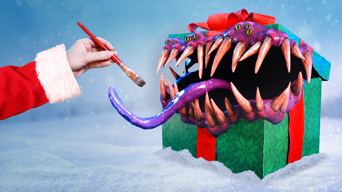 wickedmakers's tweet image. New video! 🤘 We made this Christmas present...but it's a MIMIC! Link below #dnd