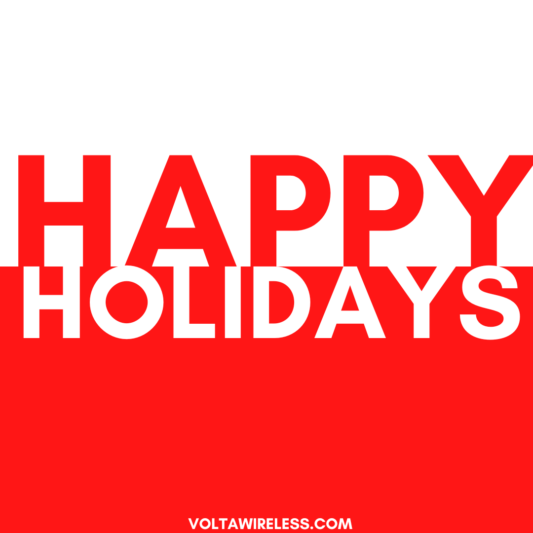 VoltaWireless's tweet photo. Happy Holidays from Volta Wireless! 
We hope you have a safe &amp; memorable weekend.

https://t.co/nxmkS8TqSu https://t.co/anHf8VJxPx