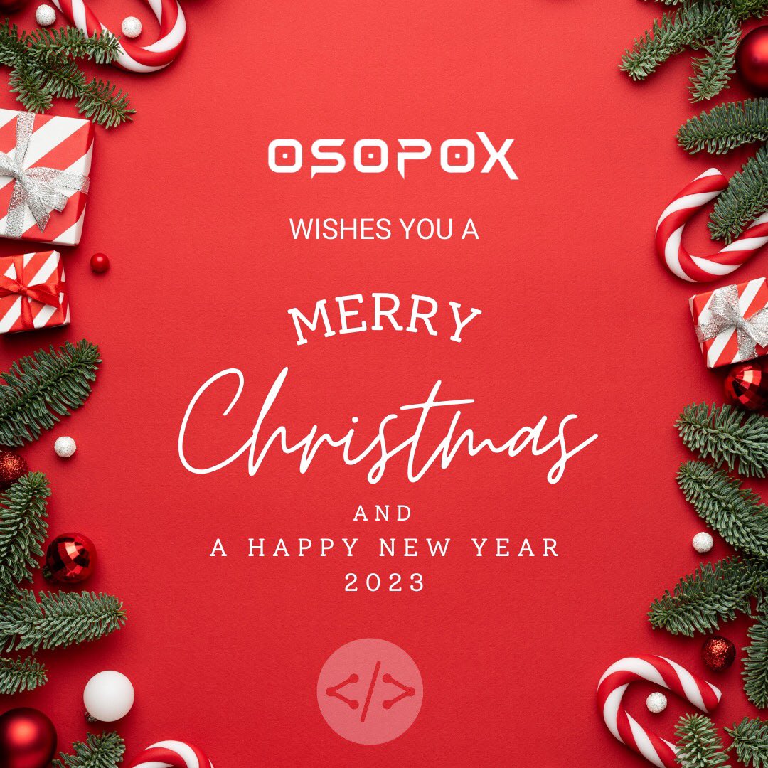 osopox's tweet photo. We wish you a Merry Christmas 🎄 and Gratifying New Year of 2023 🎊! We will be very pleased to work with you in 2023 ☺️
#HereForYou https://t.co/KsGoe4El65