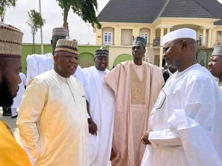 SenKaura's tweet photo. At the wedding fatiha of Hadiza Abdulaziz Yari, the daughter of former Gov of Zamfara State, Alhaji Abdulaziz Yari, and her groom,  Nasir Mamman Shema in Talata Mafara, Zamfara State. 

May Allah bless the new couple https://t.co/Cgeq7j1JXA