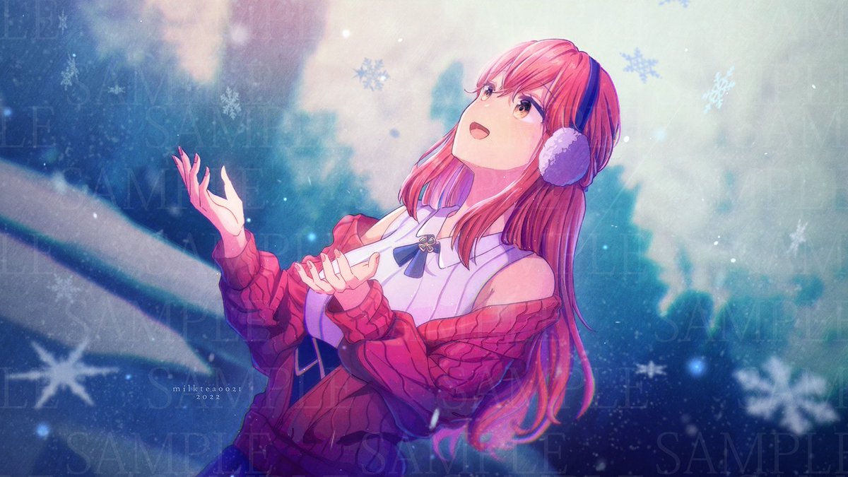 Milktea_0021's tweet image. Merry Christmas!
.
A commissioned piece of @RatedKatzchen 's OC! 
.
i hope you all have a happy Christmas day! 🎄❄️