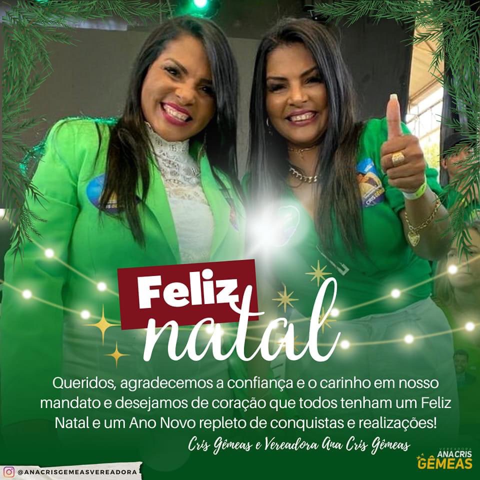 CrisVereadora's tweet photo. 🎄Amigos, agradecemos a confiança em nosso mandato e desejamos um feliz natal a todos.

Feliz Natal 💚
Que Deus abençoe 🙏

#VereadoraAnaCrisGêmeas
#CrisGêmeas
#feliznatal #natal https://t.co/MMteCTXBZ7