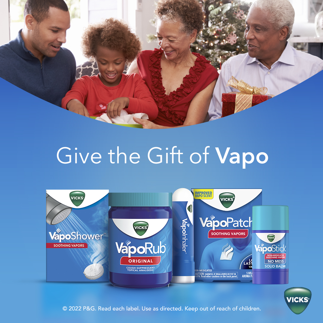 From all of us at Vicks, wishing you and your families health and happiness this holiday season.